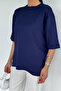 Gülseli Folded Sleeve Slit T-Shirt