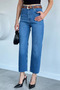 Women's Belted Cut-Off Leg Jeans - 3