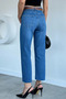 Women's Belted Cut-Off Leg Jeans - 4