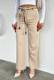 Women's Palazzo Trousers with Scarf Accessories - 3
