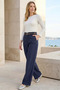 Women's Belted Striped Wide-Leg Trousers - 2