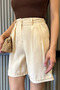 Women's High Waist Tencel Fabric Shorts - 3