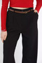 Women's Belt Detailed High Waist Pleated Palazzo Pants - 3