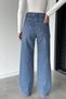 Women's High Waist Palazzo Jean Denim Pants - 2