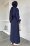 Puane Polo Collar Front Half-Zipper Hijab Dress - 4