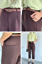 Fabric Trousers with Waist Belt - 5