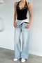 Women's Modern Cut Washed Jean Denim Trousers - 2