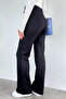 Women's Plus Size Front Green Flared Pants - 3
