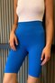 Women's High Waist Ribbed Lycra Shorts Leggings - 2