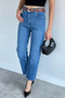 Women's Belted Cut-Off Leg Jeans - 2