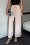 Women's Elastic Waist Loose Fit Pants - 3