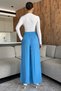 Elastic Waist Loose Fit High Waist Women's Trousers - 3