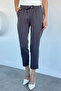 Slim Fit Fabric Trousers with Elastic Waist - 2