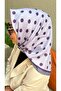 Lilac Polka Dot Patterned Soft Cotton Scarf - 2