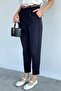 Fabric Trousers with Waist Belt - 2