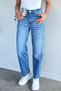 Women's High Waist Wide Leg Palazzo Jean Denim Pants