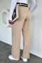 Women's Palazzo Trousers with Double Belt Accessories - 4