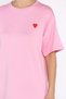 Women's Crew Neck Heart Embroidered Casual T-Shirt - 4