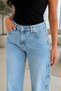 Women's Daily Use Washable Palazzo Jean Denim Trousers - 3