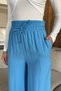 Elastic Waist Loose Fit High Waist Women's Trousers - 4