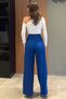 Women's High Waist Velcro Wide Leg Palazzo Pants - 4