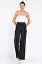 Striped Patterned Wide Leg Women's Trousers - 2