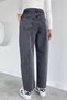Women's High Waist Wide Leg Jean Denim Pants - 3