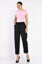 Women's Waist-Tie Front Green Carrot Pants