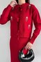 Women's Pearl and Stone Embroidered Knitwear Dress Cardigan Double Set - 3