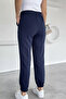 Women's Sweatpants with Elastic Waist and Cuffs and Pockets - 4