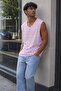 Men's Japanese Sleeve Stripe Patterned T-Shirt