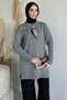 Crew Neck Scarf Hijab Knitwear Tunic