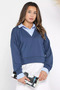 Women's Shirt Garnished Sweatshirt