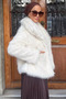 Inner Lined Double Pocket Fur Hijab Coat - 2