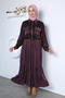 Gülseli Double Pocket Jacket Dress Hijab Two-Piece Set