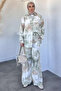 Women's Patterned Tunic Pants Hijab Double Set