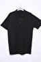 Men's Polo Collar Half Button Knitwear T-Shirt - 4