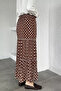 Patterned Chiffon Hijab Skirt with Elastic Waist - 3