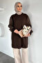 Gülseli Crew Neck Button Detailed Hijab Knitwear Tunic - 2