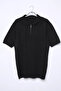 Men's Zippered Knitwear T-Shirt - 4