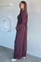 Gülseli Women's Pleated Brooch Detailed Blouse and Elastic Waist Pants Double Set - 5