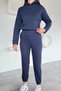 Women's Elastic Waist Hooded Tracksuit Set - 2