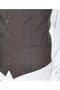 Men's V-Neck Vest Brown Polyviscon 50307 - 4