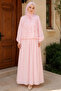 Elastic Waist Skirt, Front Ruffled Blouse, Hijab, Two-Piece Set - 2