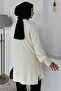 Crew Neck Stone Detailed Hijab Tunic - 4