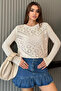 Openwork Seasonal Knitwear Blouse