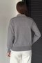 Gülseli Women's Polo Collar Knitwear Blouse with Scarf and Brooch - 5