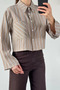 Gülseli Women's Striped Crop Top Shirt - 3
