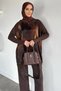 Gülseli Side Zipper Detailed Silk Kübra Fabric Hijab Knitwear Tunic - 3