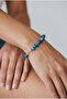 Blue Agate Women's Bracelet 8 mm - 3